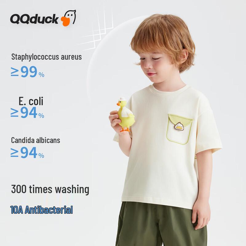 QQ DUCK Мальчишеская футболка с коротким рукавом Супермен-Утка