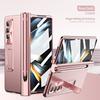 Прозрачный магнитный чехол с покрытием S Pen для Samsung Galaxy Z Fold 4 5G Kickstand 360, полноэкранный защитный чехол для телефона Z Fold 3