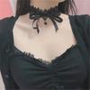 Gothic Lolita Bow Lace Choker Necklace for Women