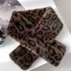 Windproof Plush Scarf Thicken Warm Winter Scarf Korean Style Leopard Print Scarf  Snood Style