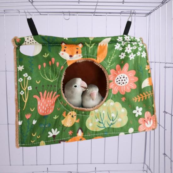 Моющийся гамак для попугаев, большой просторный, стильный дом-гнездо на осень-зиму