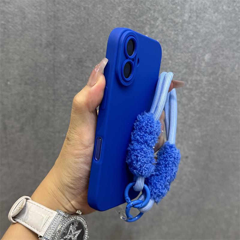 Фланелевый - Чехол для телефона на подкладке со шнурком для iPhone 17 Air 16 15 14 Plus 13 12 11 Pro Max Милый Простой Мягкий Чехол