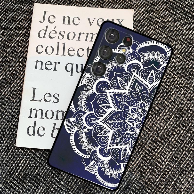 Психоделический чехол с цветочной мандалой в стиле тай-дай для Samsung Galaxy S25 Ultra S21 S22 S23 S24 Ultra S9 S10 S20 Plus S25 FE Задняя крышка