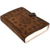 Leather Journal Leaf Notebook Travel Writing Diary or Vintage Sketch Book Cotton Paper for Men & Women (7x5 Inch)
