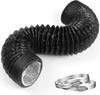 Dryer Vent Hose,4 Inch X 7.2 FT Flexible Aluminum Duct-PVC Aluminum Foil Multi-Layer Air Ducting for HVAC Ventilation, Exhaust Fan,Grow Tent,2 Clamps
