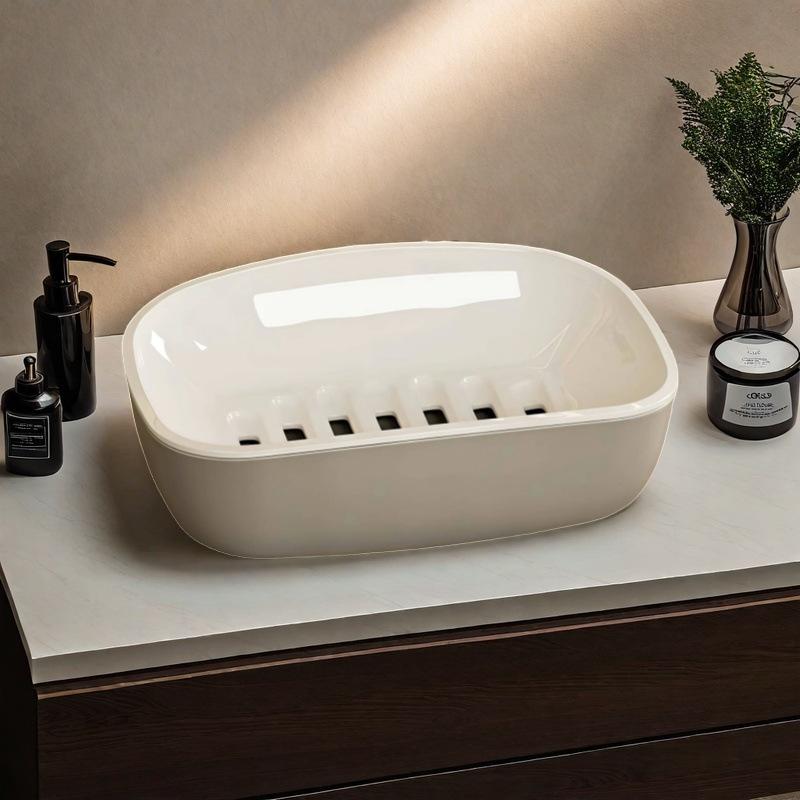 Сливница для мыла, Бытовая мыльница для ванной комнаты, Двухъярусная большая мыльница, Мыльница для стирального порошка