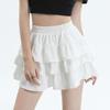 White Mini Cake Short Skirts For Women A-line High Waist Solid Color Skirt Korean Fashion Casual Summer Pleated Skirt