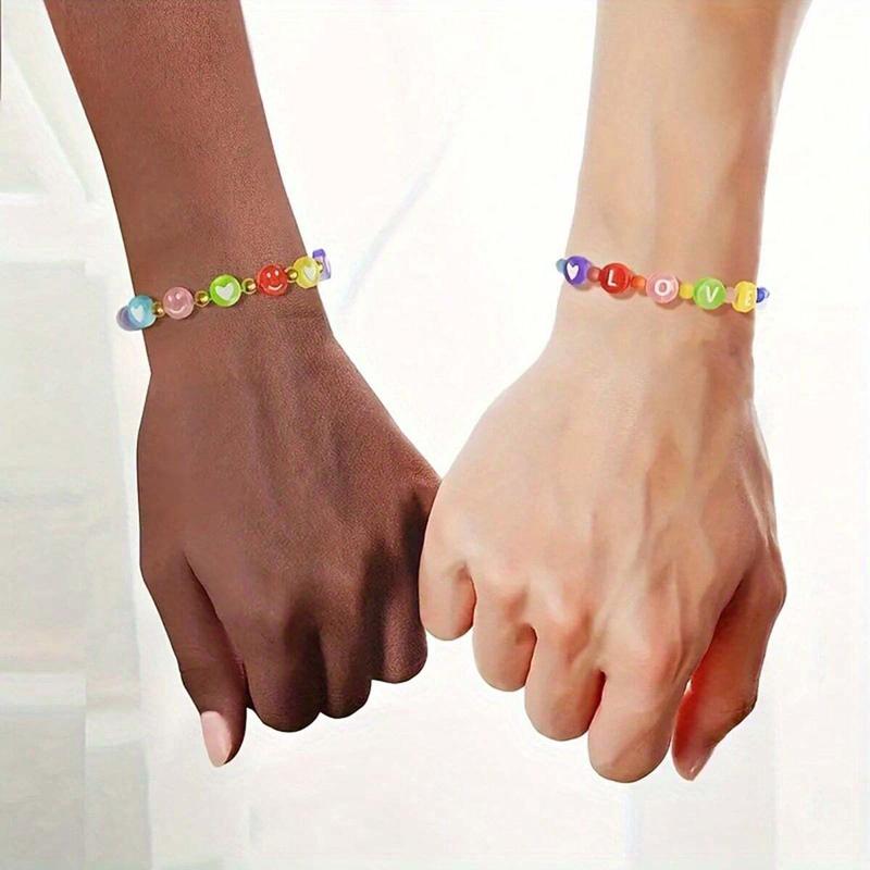 205pcs 7mm DIY smiling face bead loose beads acrylic random patterns and colors for accessories, for making bracelets, necklaces