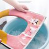Breathable Linen Toilet Seat Cover Household Summer Waterproof Zipper Toilet Seats Pad Cute Embroieded Bathroom Lid Cover Mat Cloth Toilet Pads