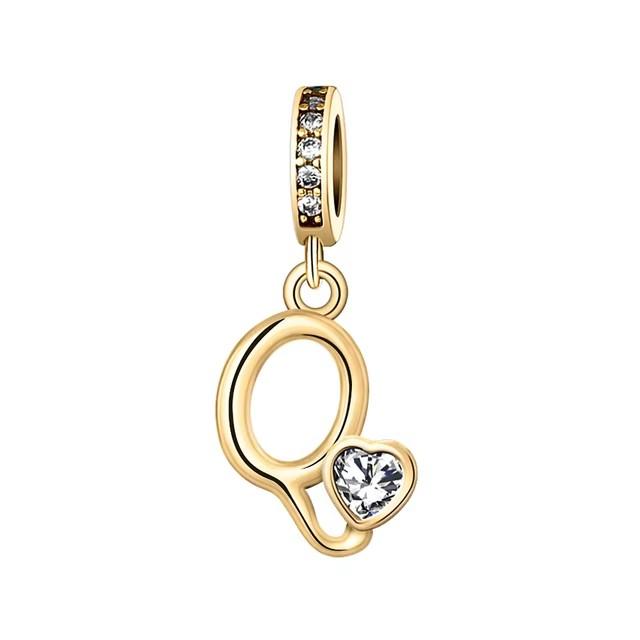 Новый медный с покрытием Rose Gold, Light Gold, двухцветный, с 26 английскими буквами, подвеска-шарм, совместим с браслетами, ожерельями, для самостоятельного изготовления украшений