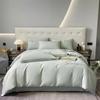 Luxury Embroidery Bedding Set Egyptian Cotton 400TC Duvet Cover Flat Fittedsheet Single Double Queen King Quilt Cover Pillowcase