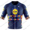 Модная велосипедная майка Команда Lidl Комплект Италия Франция Испания Тур Велосипедная одежда Мужская Дорожный велосипед Рубашка Костюм Велосипедные шорты с лямками