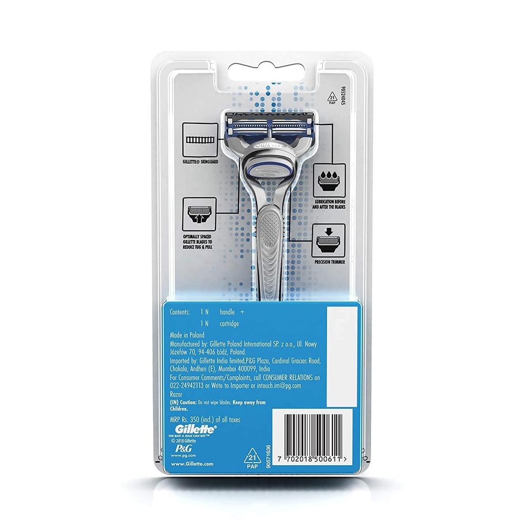 Gillette Skinguard Razor, 1 Pc & Shaving Brush (1 Piece Pack)