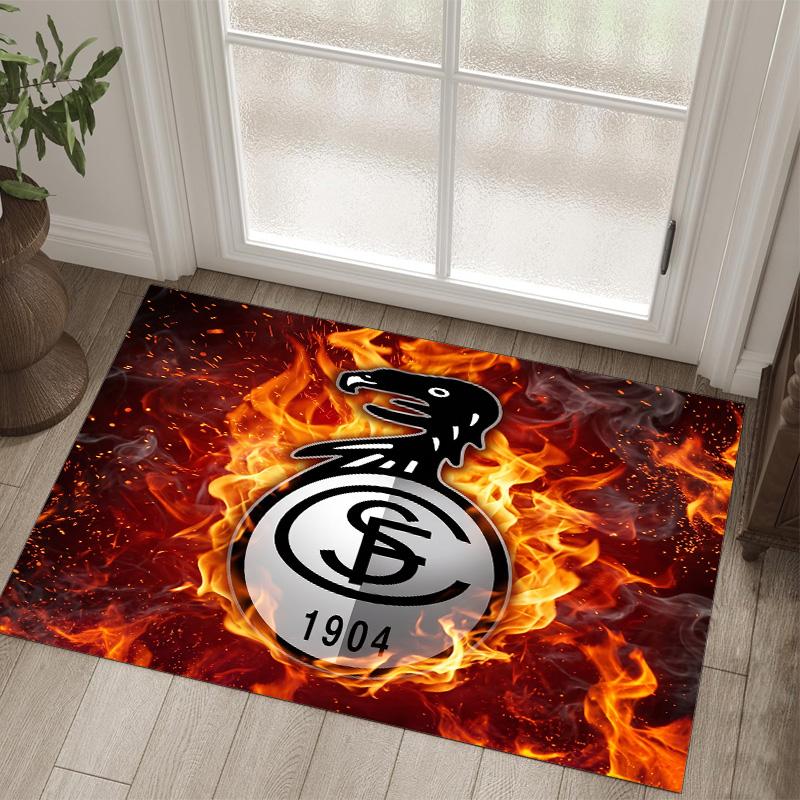 SC Freiburg FC Design Crystal Velvet Carpet Cozy Non?Slip Printed Rug For Bedroom Living Room Entrance