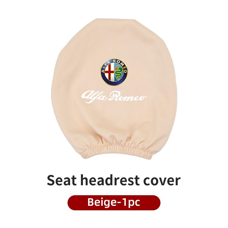 BBDK7 For Alfa Romeo Car Seat Headrest Cover Anti-Dirty Elastic Auto Interior Products For Alfa Romeo Giulietta 159 147 156 166 Mito G