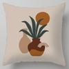 Geometric Abstract Floral Pattern Throw Pillow Cover With Short Plush Print For Living Room Sofa Decoration Cushion Cover