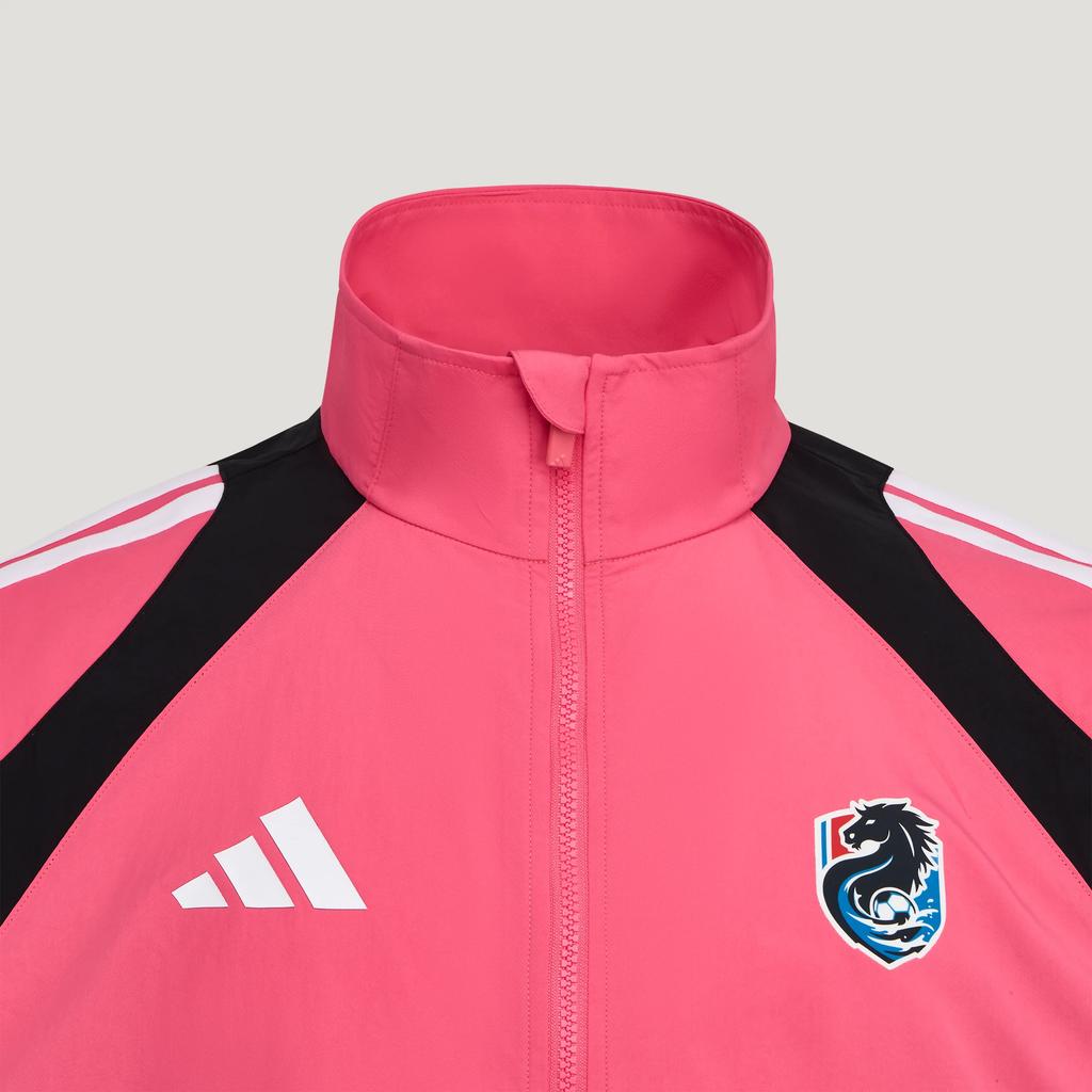 adidas 2026 Су Суперлига Команда Хуайань Свободный крой Молния Полоска Длинный рукав Куртка Унисекс Куртки LG1976
