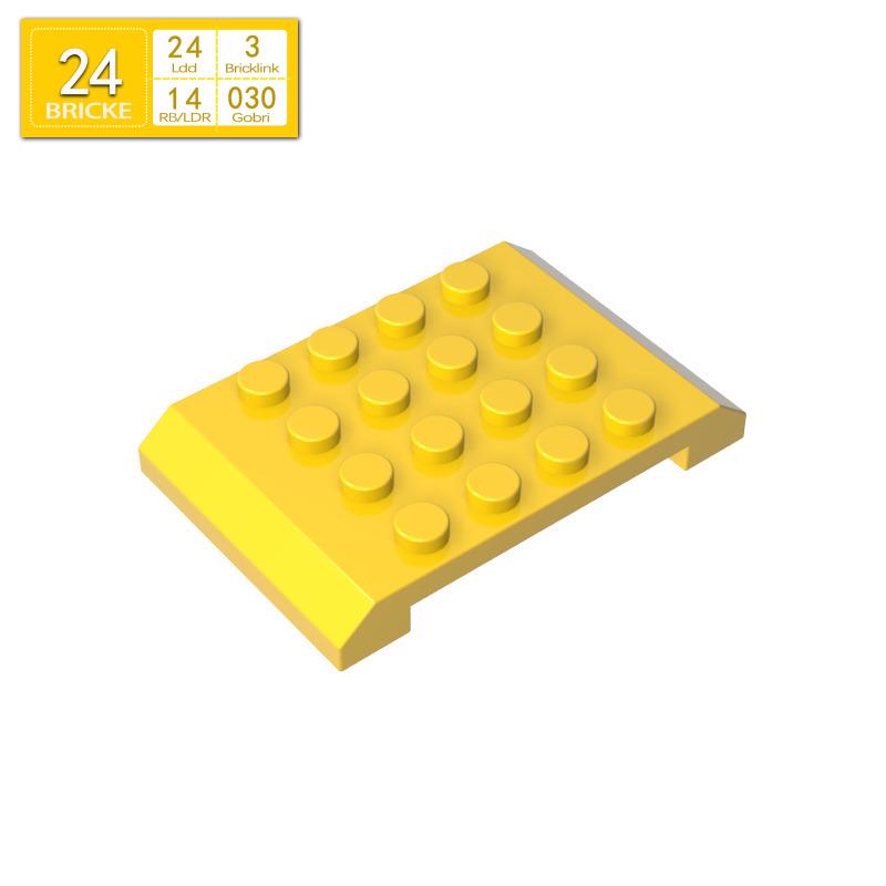 BRICKE 4x6 Wedge Plate Roof Compatible with LEGO 32739 - DIY Educational Building Blocks Parts