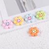 Jewelry Accessories DIY Hairpin Material Cute Small Flower Stickers Cream Gel Mobile Phone Cartoon Smiling Face Refrigerator Stickers 10pcs Holeless