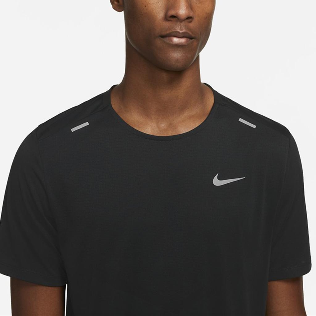 Nike Дышащая и удобная мужская футболка с коротким рукавом для бега, черная