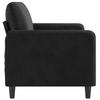 2 Seater Sofa Black 140 cm Velvet
