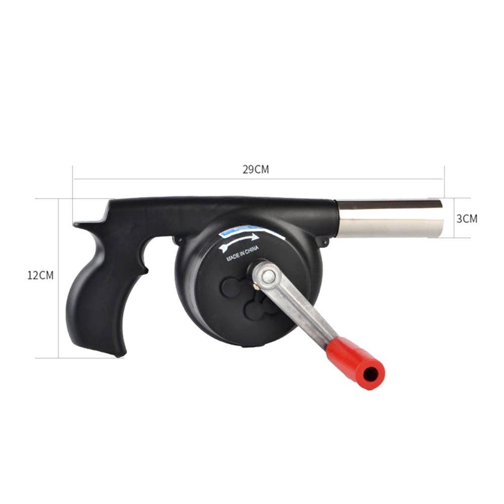 Outdoor Cooking BBQ Fan Air Blower Hand Crank Fan Air Blower Grill Picnic Camping Stove Accessories