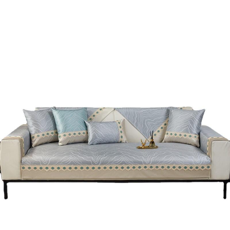 Летняя подушка для дивана, нескользящая, однотонная, ледяной шелк, простая, современная, летняя, стильная, легкая, роскошная, для гостиной, летняя, прохладная, подушка для дивана, чехол