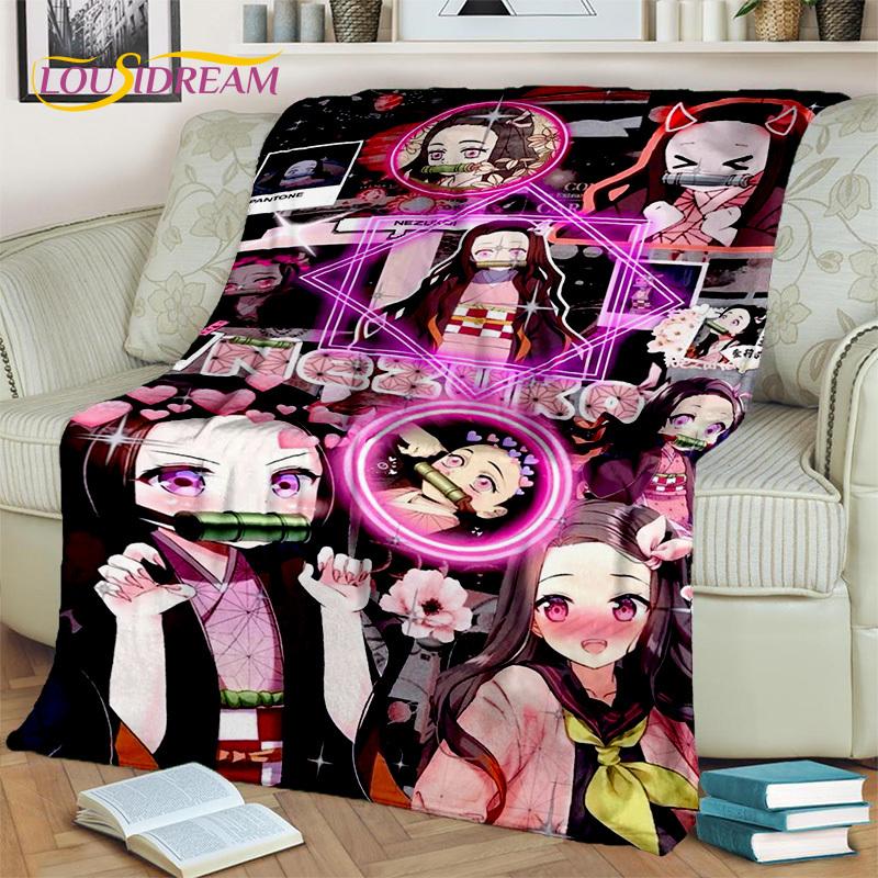 Kamado Nezuko Demon S-Slayer Japan Anime Blanket, мягкое детское одеяло для дома, спальни, кровати, дивана, пикника, путешествия, офиса, подарка