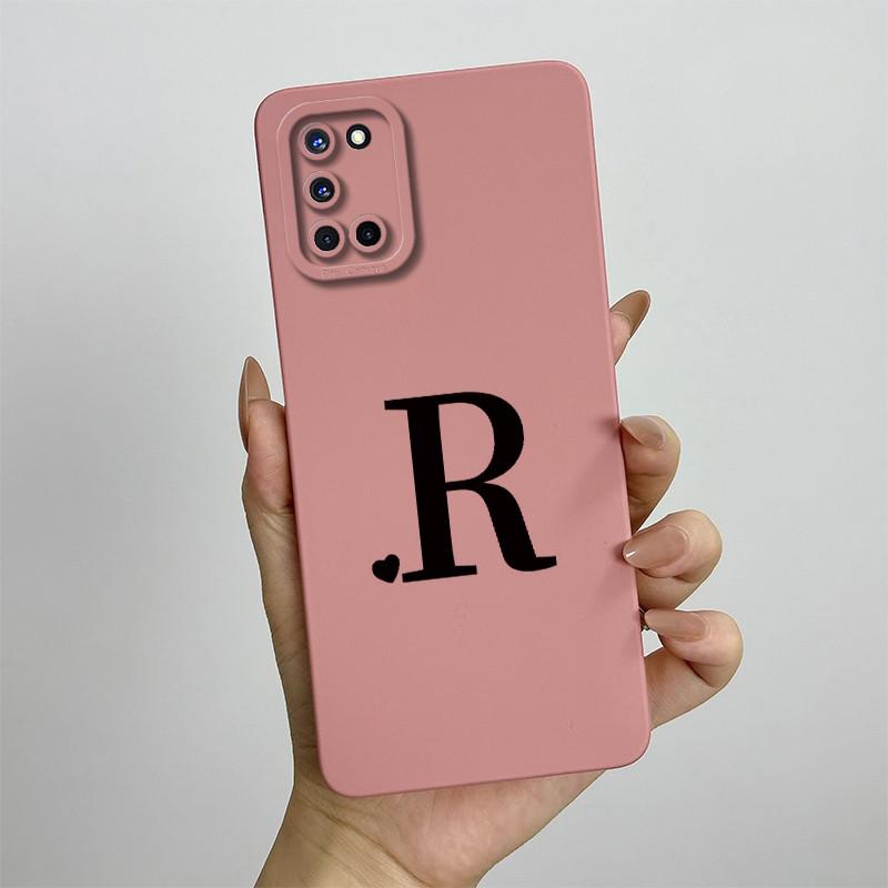 Чехол для OPPO A52 A72 A92 CPH2061 CPH2067 CPH2059 CPH2069 Чехол для телефона Милые начальные буквы Квадратный Ударопрочный Силиконовая задняя крышка