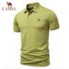 Camel 2025 Лето Новая спортивная повседневная футболка для гольфа с вышитыми лацканами, влагоотводящая и потоотводящая рубашка поло