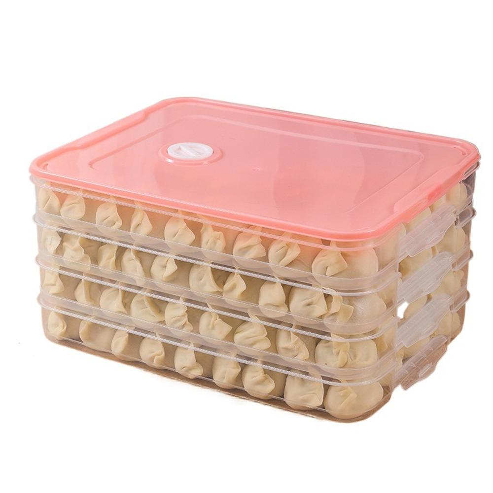 Transparent Dumpling Box Multi-Layer Food Freezer Storage Box Food Egg Frozen Box Refrigerator