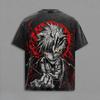 Anime BLEACH Kurosaki Ichigo Print T-shirt Men Women Tshirts Short Sleeve Cotton Clothing Washed T Shirt Harajuku Summer Tops