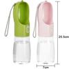 400ML Portable Dog Water Bottle PET Material Traveling Drinking Bowl Outside Feeding Puppy Water Container with Strip