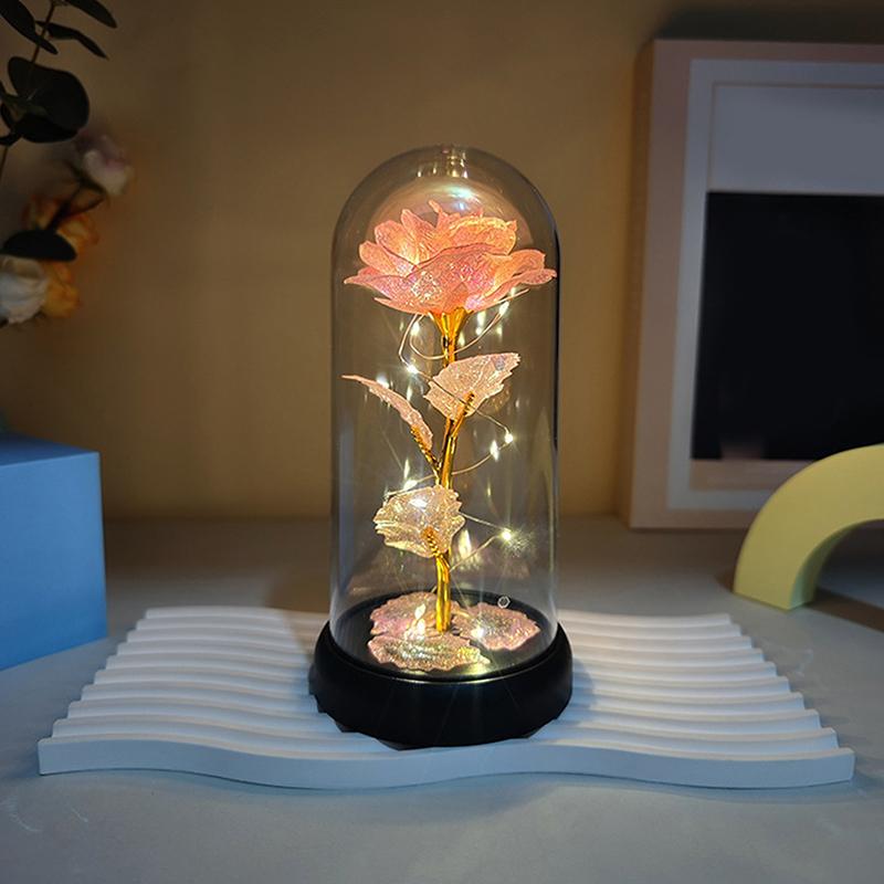 1 комплект светодиодных свадебных роз Galaxy Rose Decor Искусственные цветы светодиодные красные розы подарок на День святого Валентина Роза в акриловой подставке