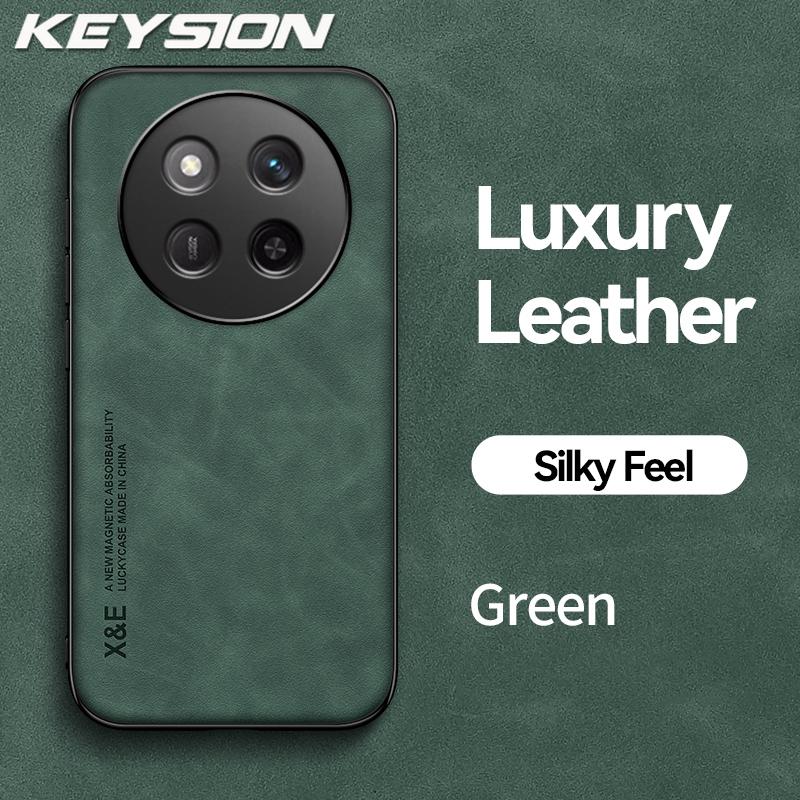 KEYSION Роскошный ретро-чехол из искусственной кожи для HONOR X9c, мягкий силиконовый + противоударный чехол для задней панели телефона из поликарбоната для Huawei Honor X9c 5G