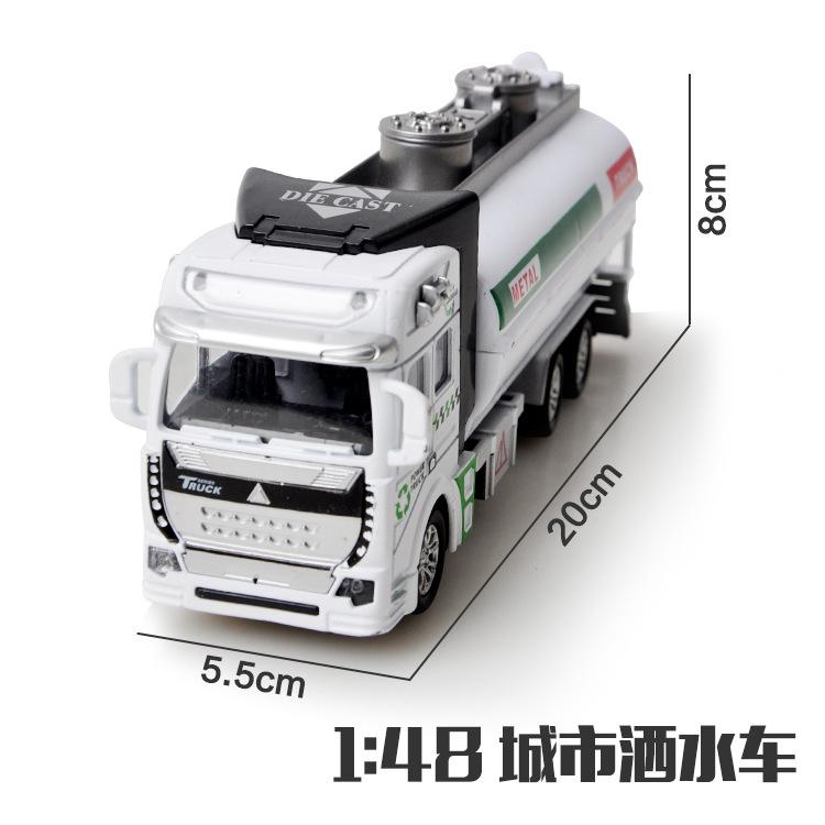 Машинка-симулятор из легкого сплава для моделирования, мусоровоз, пожарная лестница, нефтяной танкер, разбрызгиватель, модель игрушечной машинки для мальчиков и девочек B175