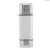 U Disk 3-in 1 Aluminum Alloy HighSpeed Silver USB3.0 Flash Disk for Mobile Phones Computers(256GB )