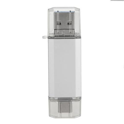 U Disk 3-в-1 алюминиевый сплав высокоскоростной серебряный USB3.0 флэш-диск для мобильных телефонов компьютеров(256GB )