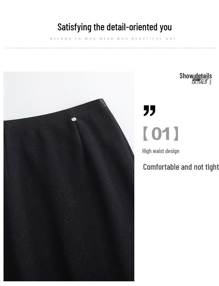 Элегантная облегающая юбка-миди с высокой талией и разрезом, весна/лето 2026