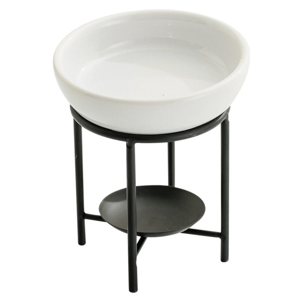 3.15x2.17in Tabletop Aromatherapy Bowl Black Dry Burn Wax Heater Office Indoor Layout