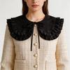 Large Lapel Women False Collar Half Shirt Style Double Layer Collar Detachable Collar  Sweater