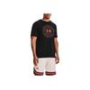 Under Armour Футболка свободного кроя с коротким рукавом и принтом логотипа, мужская, черная, 1361665-001