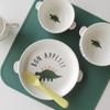 Doho Dibona Baby Tableware Set, Dino, 1 Handy Plate + 1 Tray + 1 Handy Ball S + 1 Handy Ball M + 1 Mug, Popular Korean Parenting Items