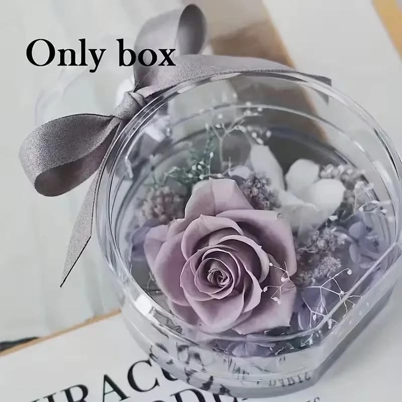 Perfume Bottle Portable Decoration Multipurpose Container Unique Acrylic Empty Bottle Perfume Dispenser Eternal Flower Bottle