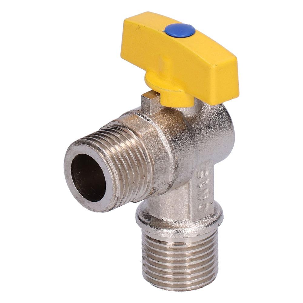 G1/2 Male Thread Gas Angle Valve Brass Elbow Valve Durable Shut Off Valve Natural Gas