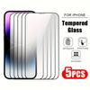 5pcs Full Cover Tempered Glass For iPhone 11 12 13 14 15 Pro Max Screen Protector For iPhone 14 15 Plus 12 13 Mini X XS Max XR Glass Protective Flim