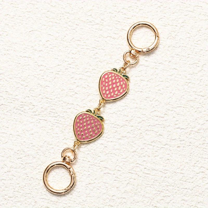 1PC Strawberry Extended Decorative Chain Wallet Crossbody Bag Shoulder Strap Chain Armpit Bag Diy Replacement Extension Chain