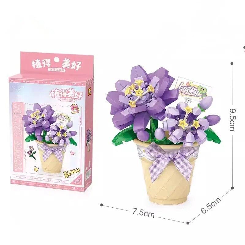 LOZ мини-блоки детские строительные игрушки DIY кирпичи сладкий цветочный горшок растения головоломка подарок для девочек домашний декор