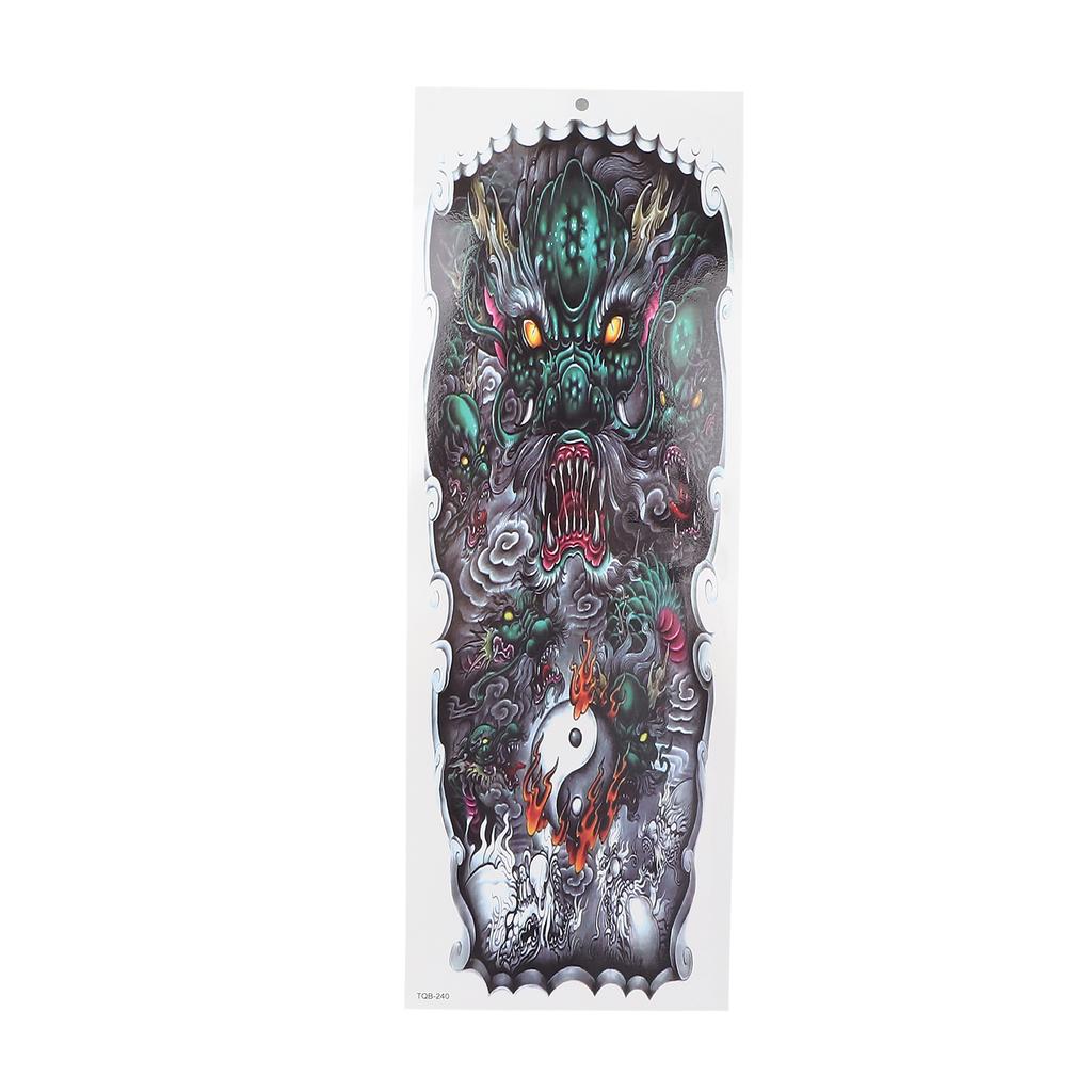 9 шт. Водонепроницаемые временные наклейки-тату на всю руку, долговечные, с крупным рисунком