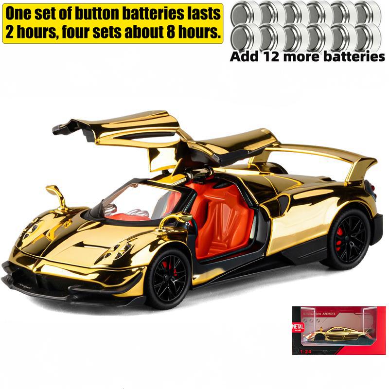 1:24 Pagani Huayra Dinastia BC Суперкар Сплав Гальваника Модель Спортивного Автомобиля Металл Автомобили Модель Гоночной Машины на Трассе Звук Свет